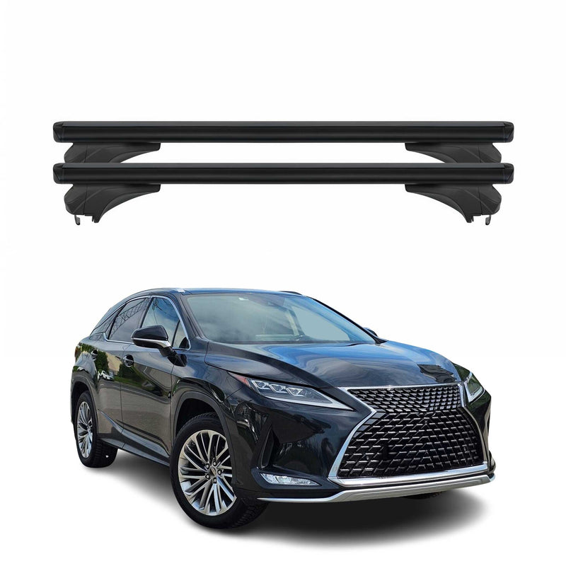 Menabo Dachträger Grundtäger für Lexus RX AL20 2015-2022 Aluminium Schwarz 2 tlg