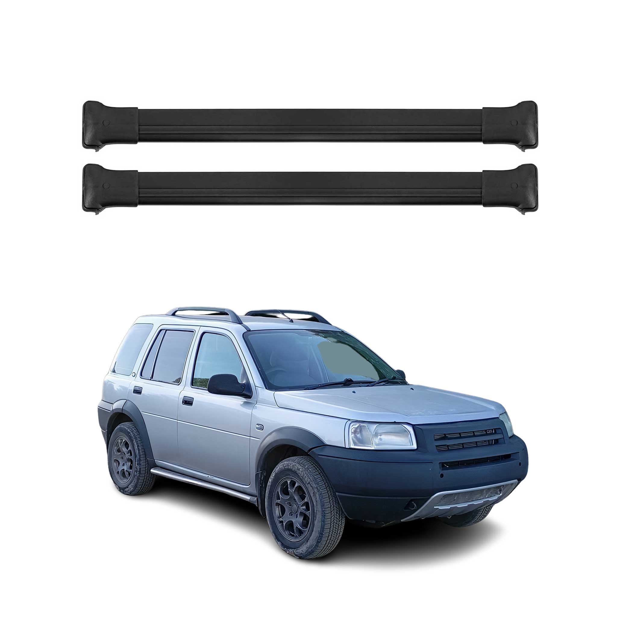 Dachträger Grundtäger für Land Rover Freelander I L314 1997-2006 Alu Schwarz 2x