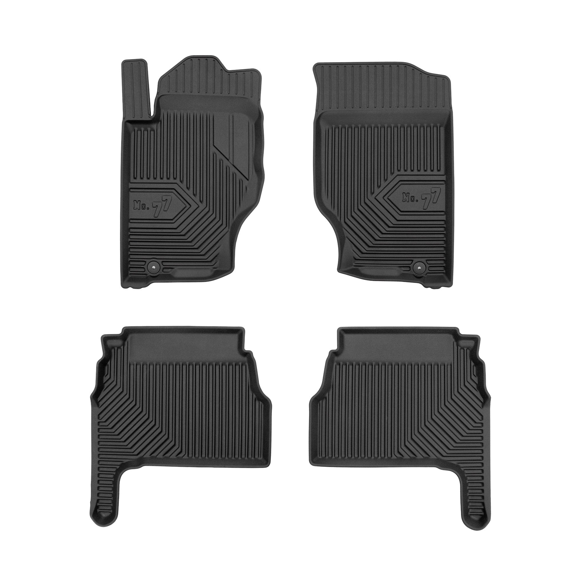Fußmatten Gummimatten No.77 für Kia Sorento I 2002-2009 TPE Gummi Schwarz 4 tlg