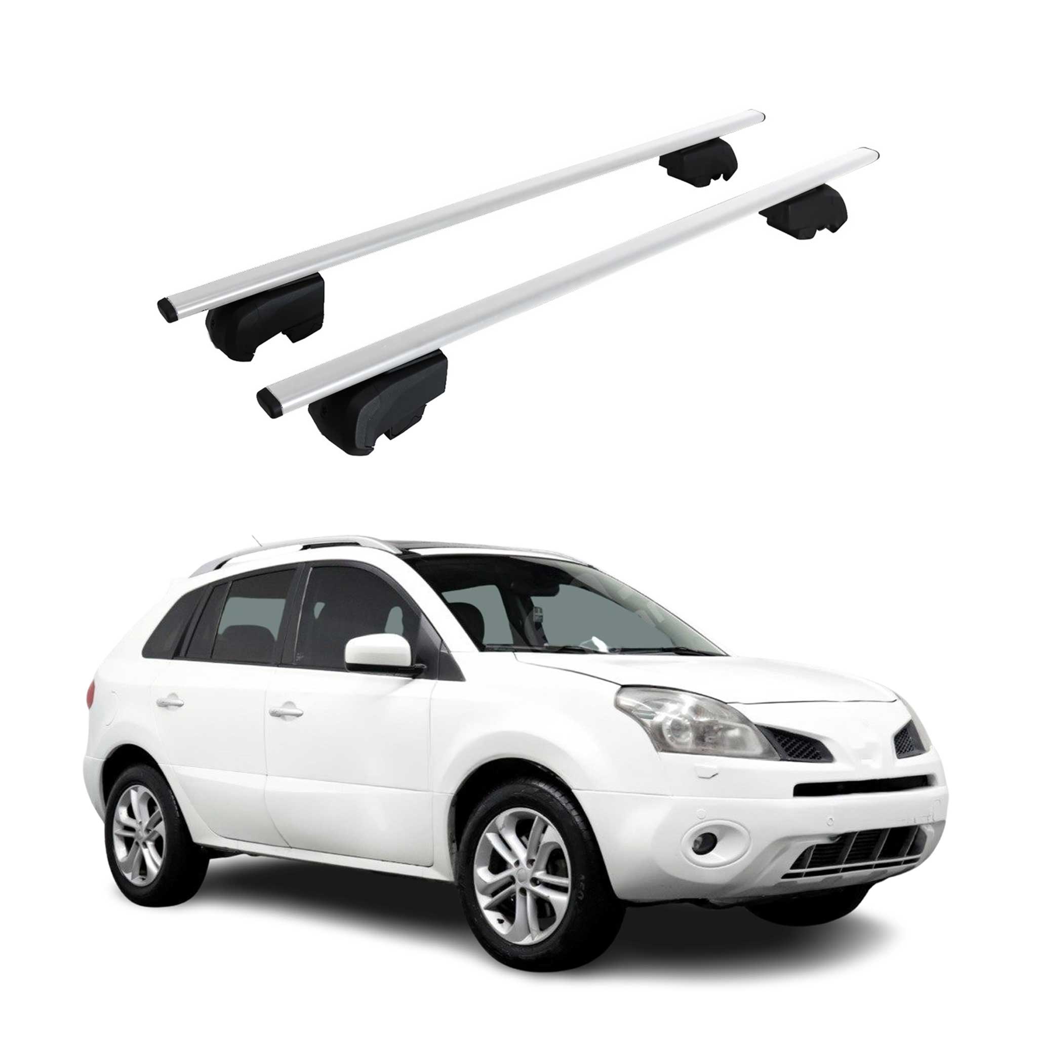 Dachträger Grundträger für Renault Koleos I 2011-2015 Facelift Metall Silber 2x