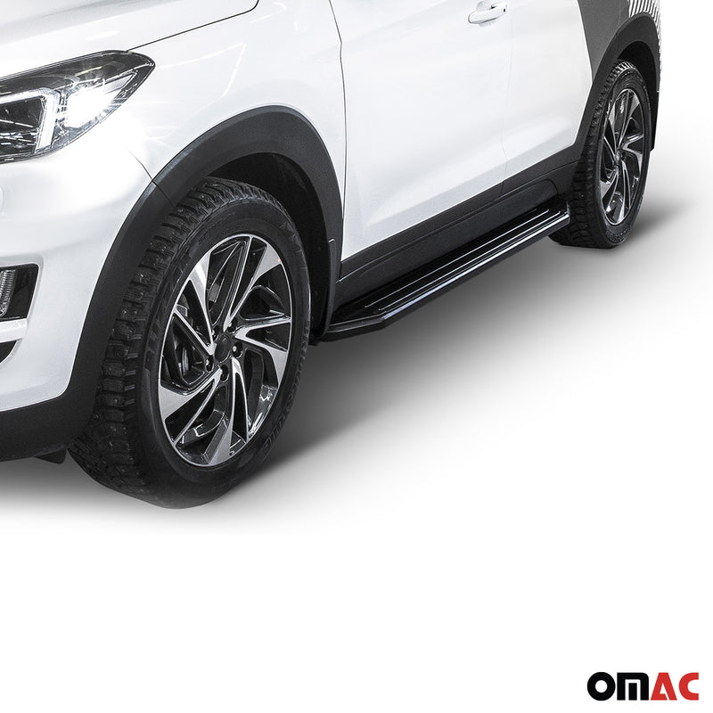 Trittbretter Seitenschweller für Hyundai Tucson 2015-2020 Alu Schwarz ABE