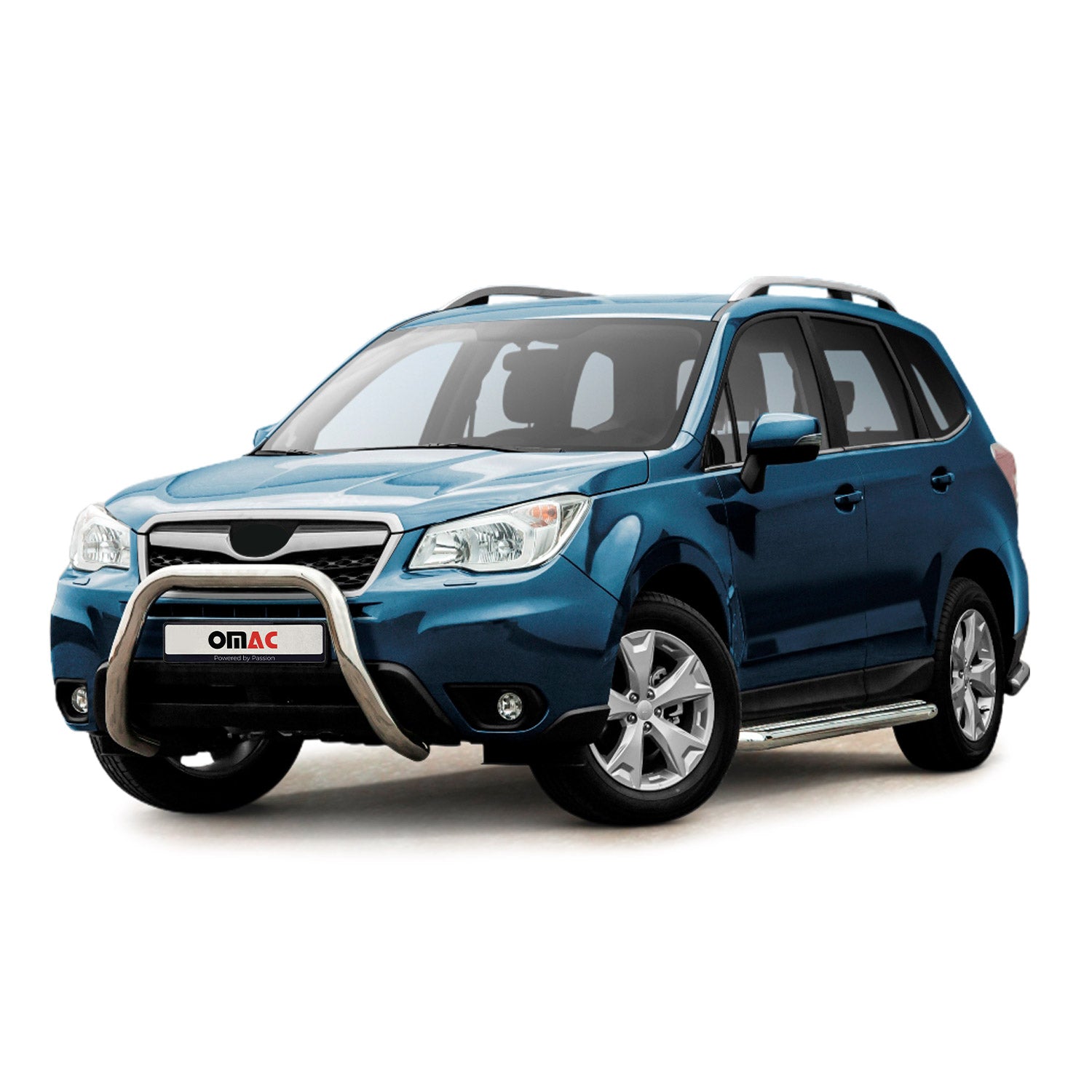 Frontbügel Frontschutzbügel für Subaru Forester IV 2013-2018 ABE Stahl Silber