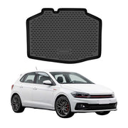 Kofferraummatte Laderaumwanne für VW Polo mk6 GTI 2018-2021 Pre-FL TPE Schwarz