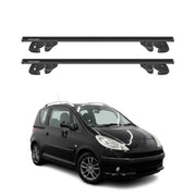 Dachträger Grundtäger für Peugeot 1007 2004-2009 Aluminium 90kg TÜV Schwarz 2tlg