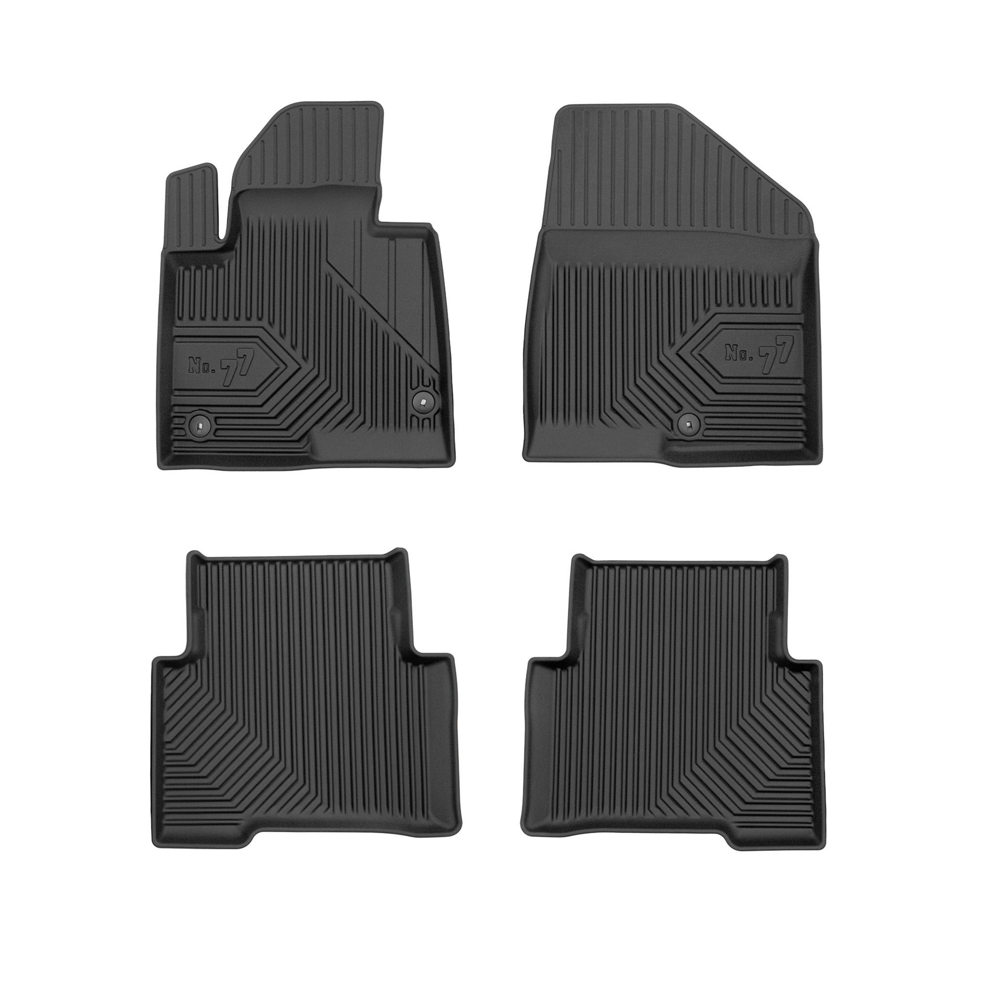 Fußmatten Gummimatten für Hyundai Santa Fe III 2012-2018 TPE Schwarz 4 teile