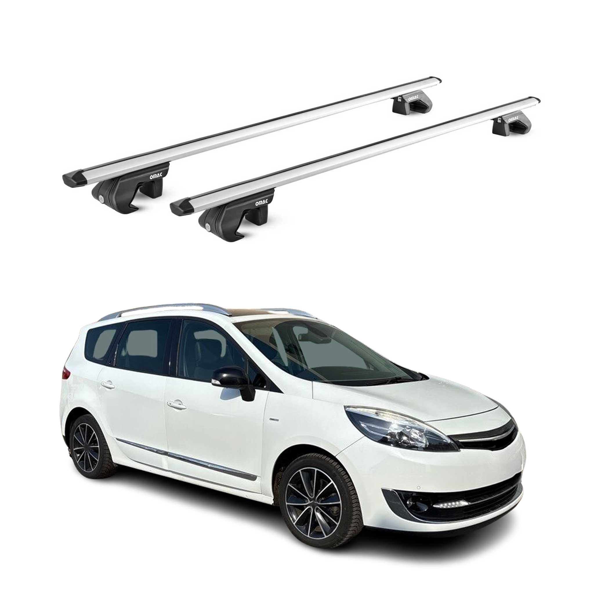 Dachträger für Renault Scenic mk3 / X-Mod 2009-2016 90kg Alu Silber 2x ABE