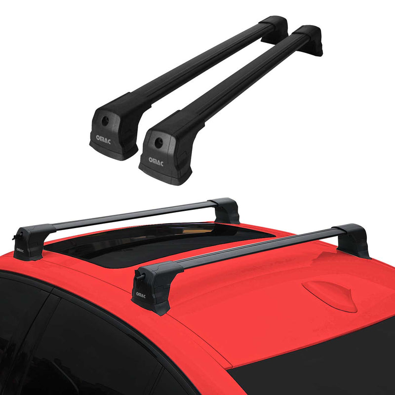 Dachträger Gepäckträger für VW T5 T6 2003-2024 Grundträger Aluminium Schwarz 2x