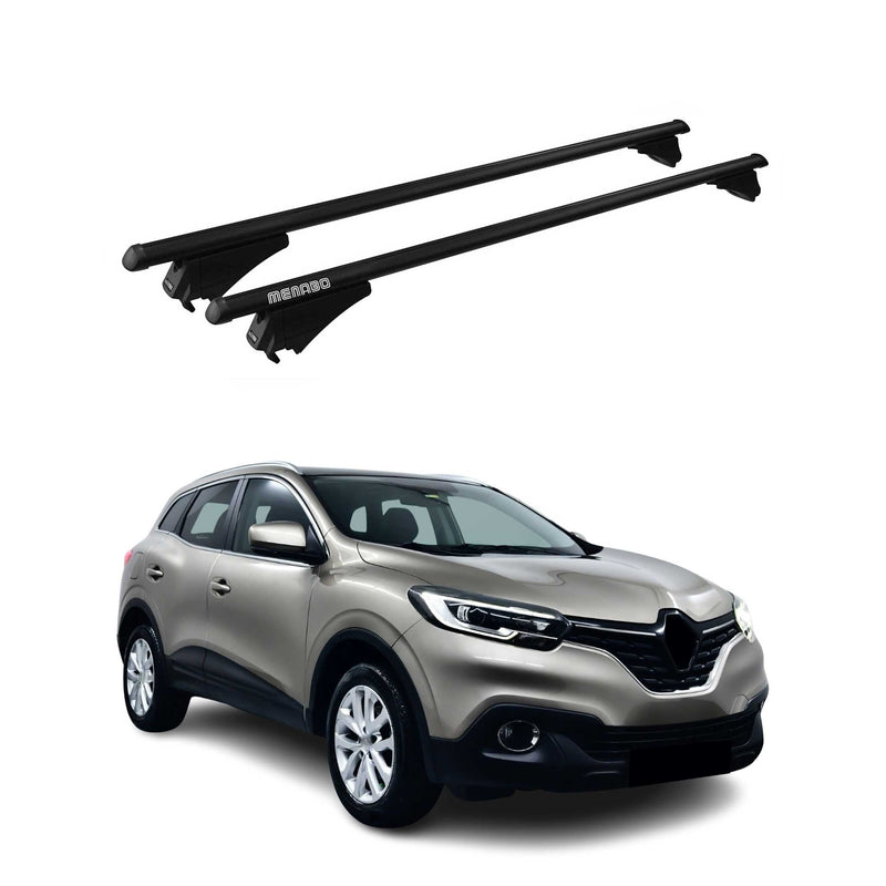 Menabo Dachträger Grundtäger für Renault Kadjar 2015-2022 75kg Alu Schwarz 2 tlg