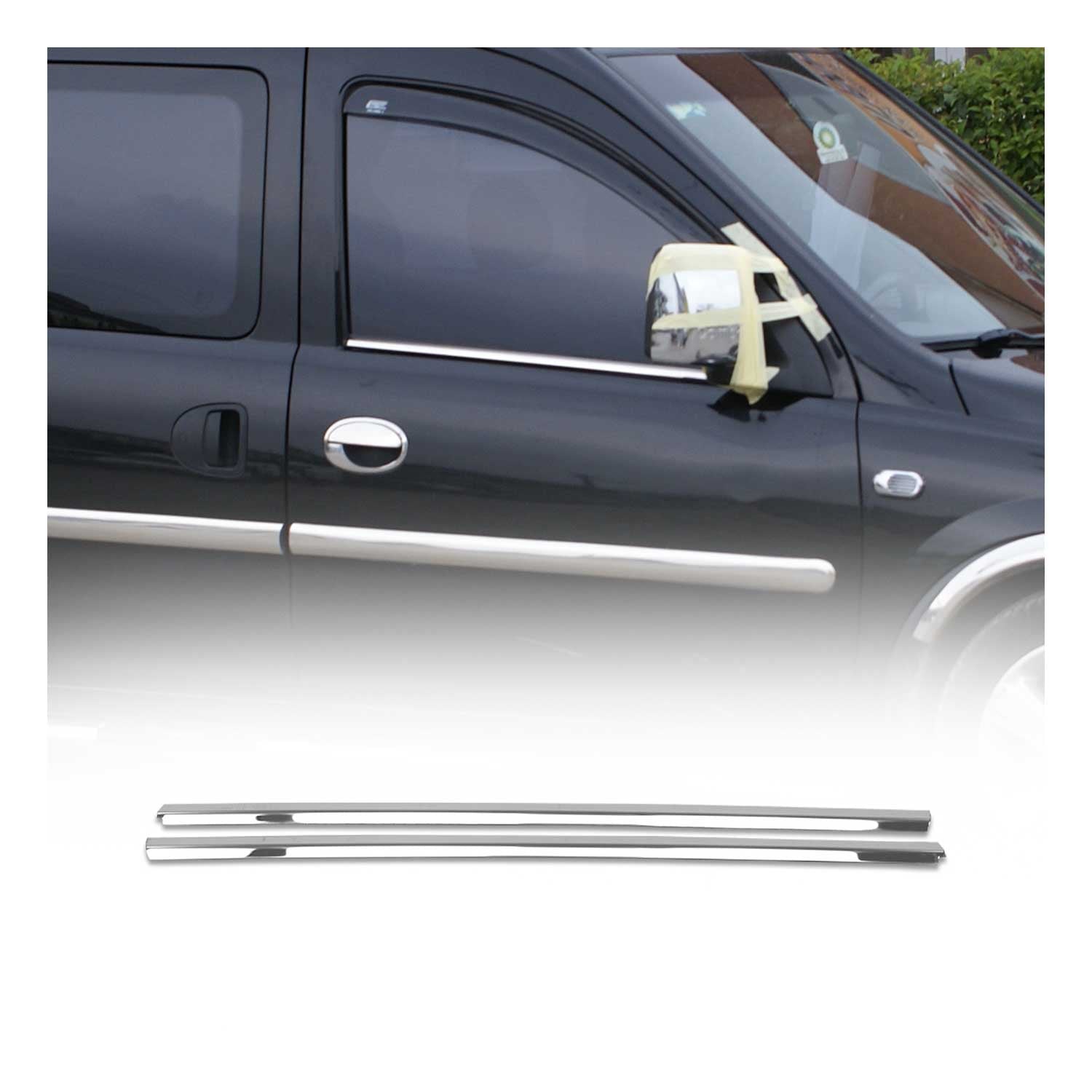 Fensterleisten Zierleisten für Opel Combo C 2001-2011 Edelstahl Chrom 2tlg