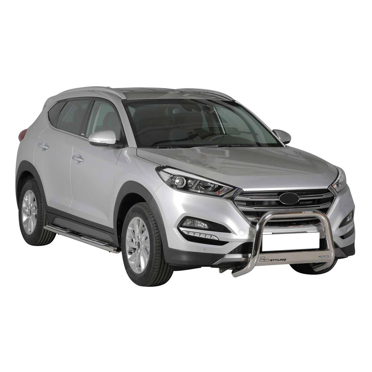 Frontbügel Frontschutzbügel für Hyundai Tucson 2015-2018 ø63mm Stahl Silber