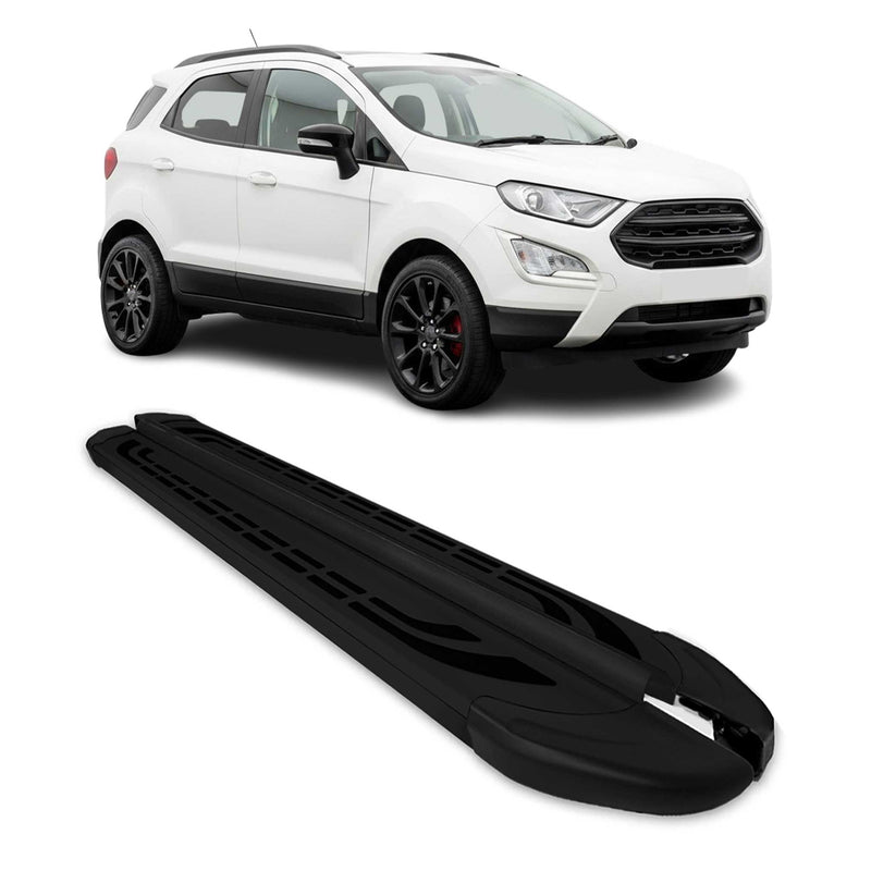 Trittbretter Seitenschweller Seitenbretter für Ford Ecosport 2011-24 Alu Schwarz