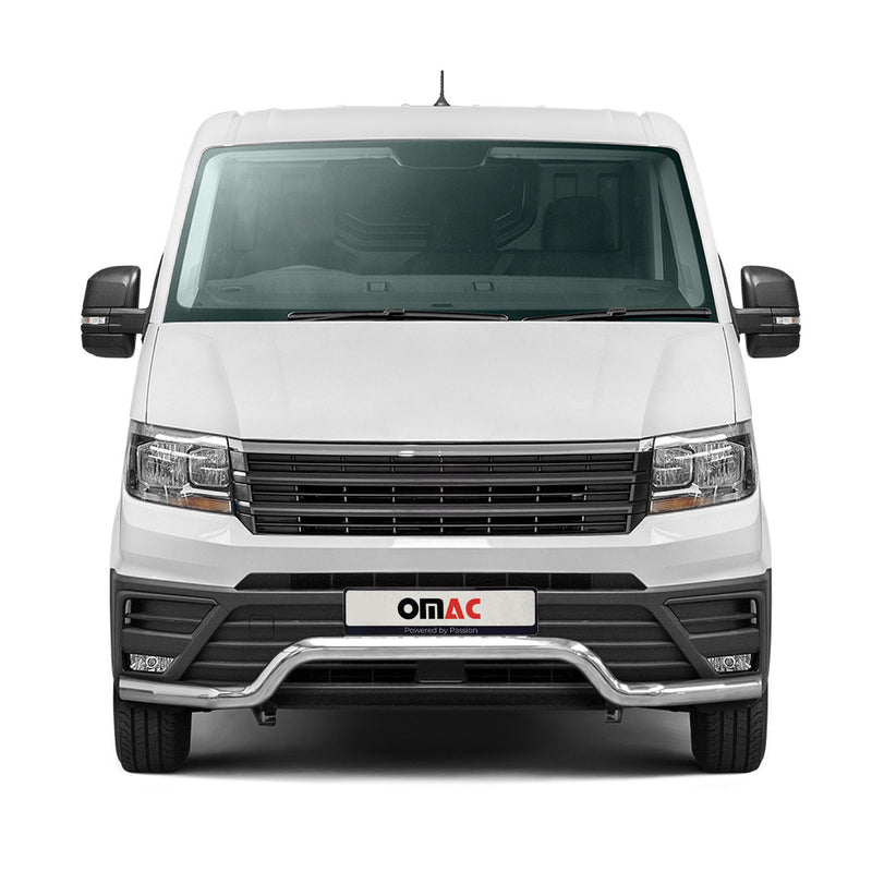 Frontbügel Frontschutzbügel Schutz für VW Crafter 2017-2024 mit ABE Stahl Silber