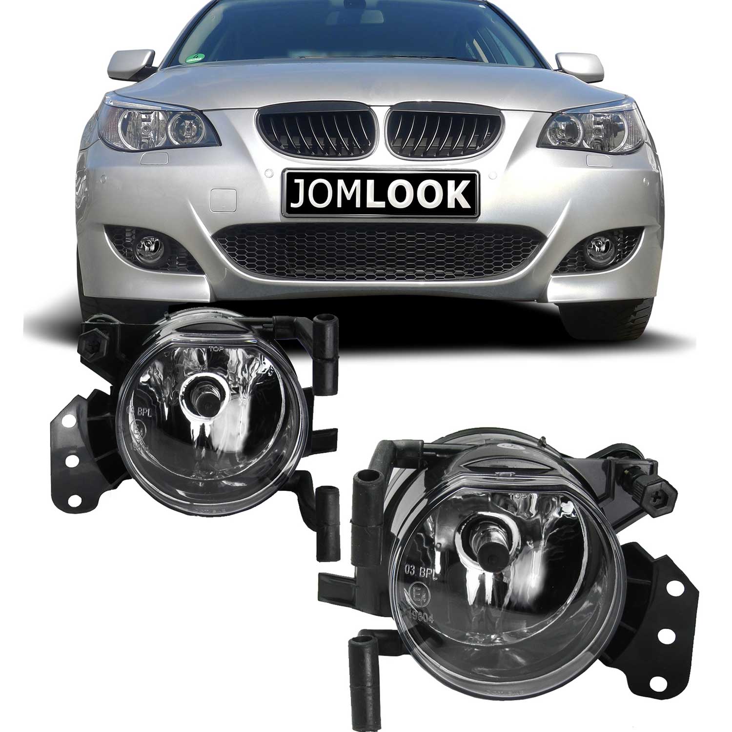 JOM Nebelscheinwerfer für BMW 3er E46 E90 E91 / 5er E60 E61 Klarglas