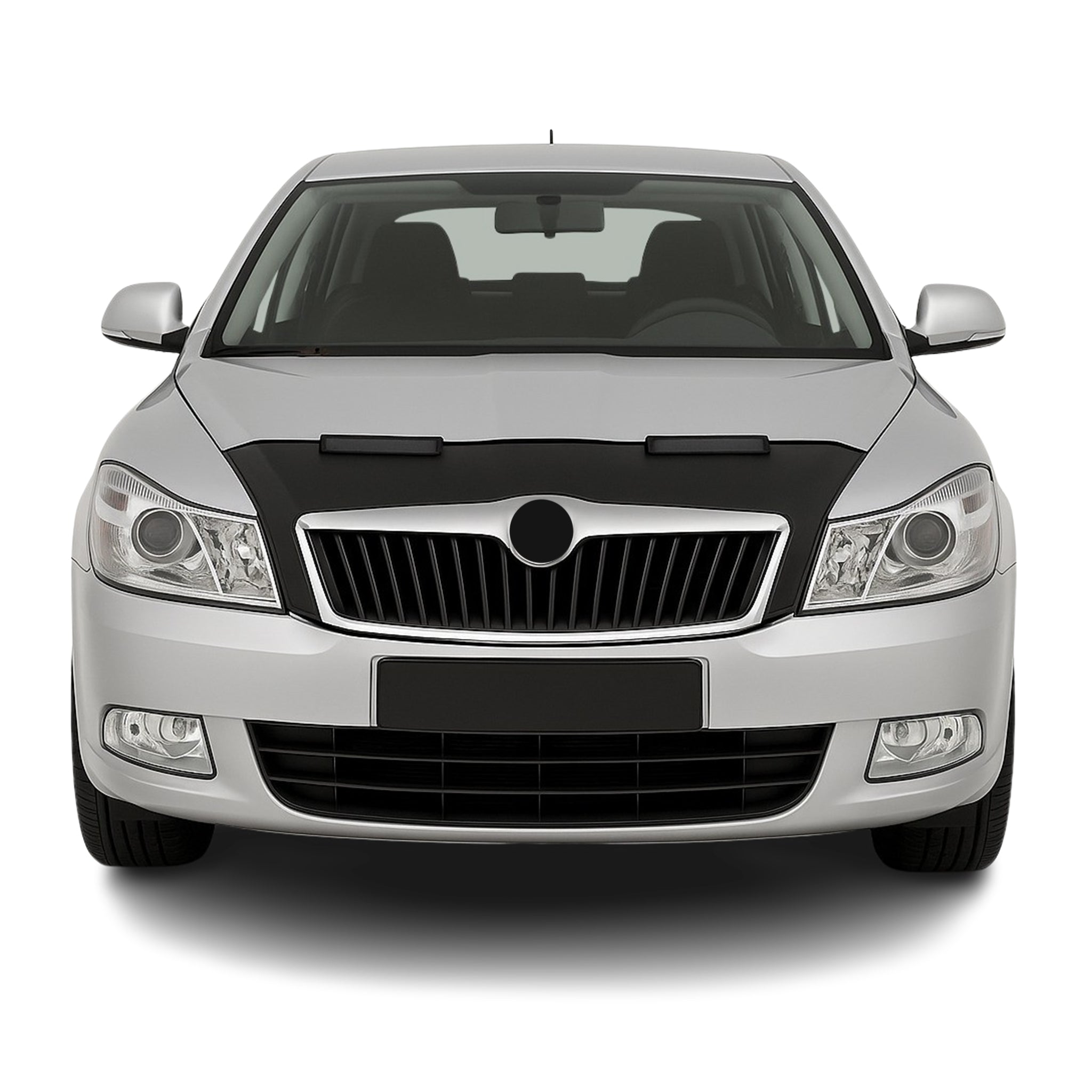 Haubenbra Steinschlagschutz für Skoda Octavia 1Z 2004-2009 Schwarz Halb