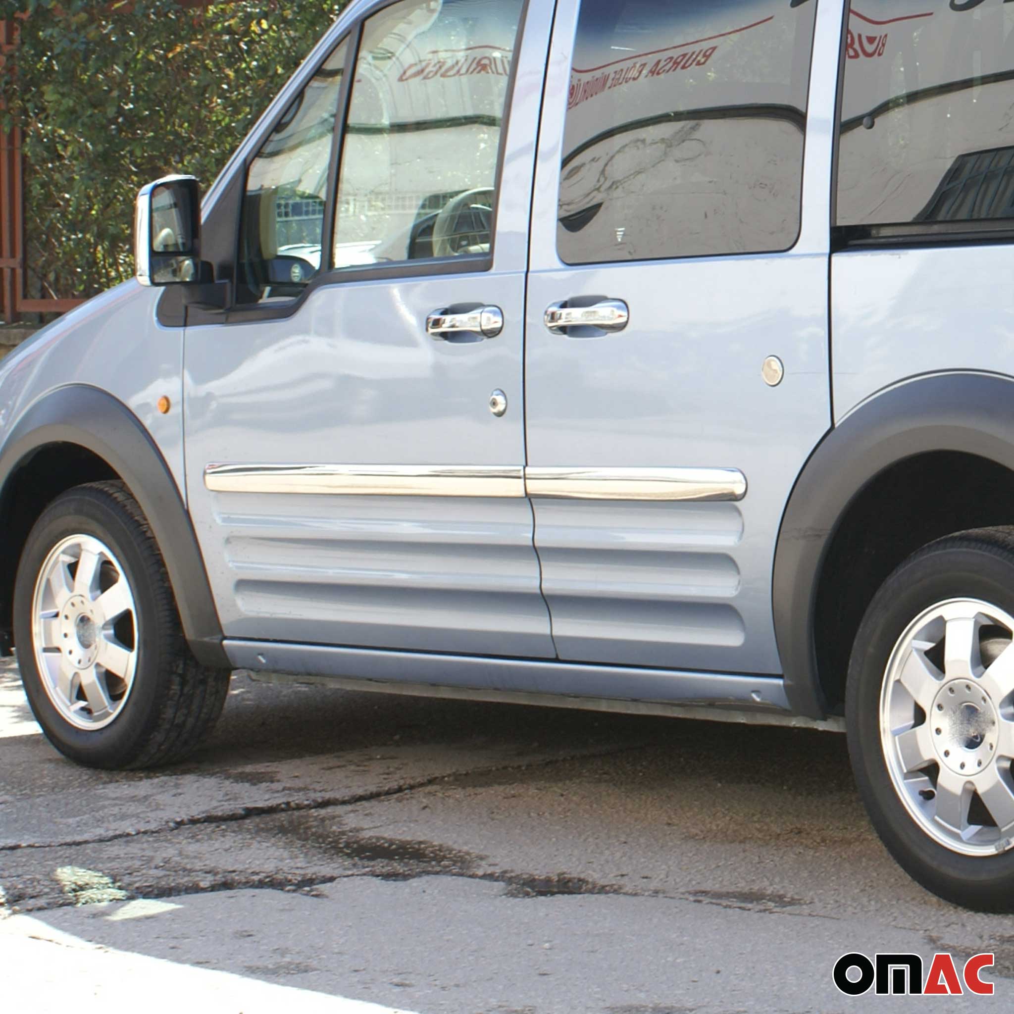 Seitentürleiste Türleisten Türschutz Chrom für Ford Connect 2002-2013 L2 Langer