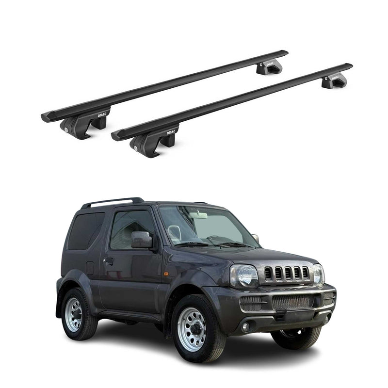 Dachträger Grundtäger für Suzuki Jimny mk3 1998-2018 90kg Alu Schwarz 2 tlg ABE