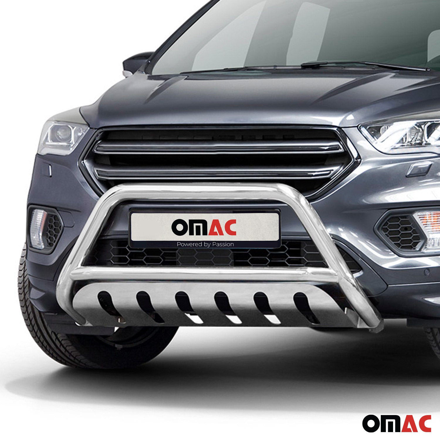 Frontbügel Frontschutzbügel für Ford Kuga II 2017-2019 FL Stahl Silber mit ABE