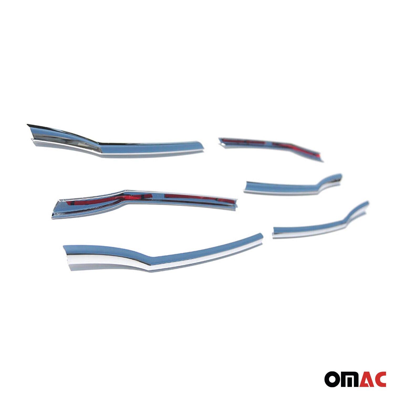 Kühlergrill Leisten Grillleisten für Honda Accord 2007-2012 Chrom ABS Silber 6x