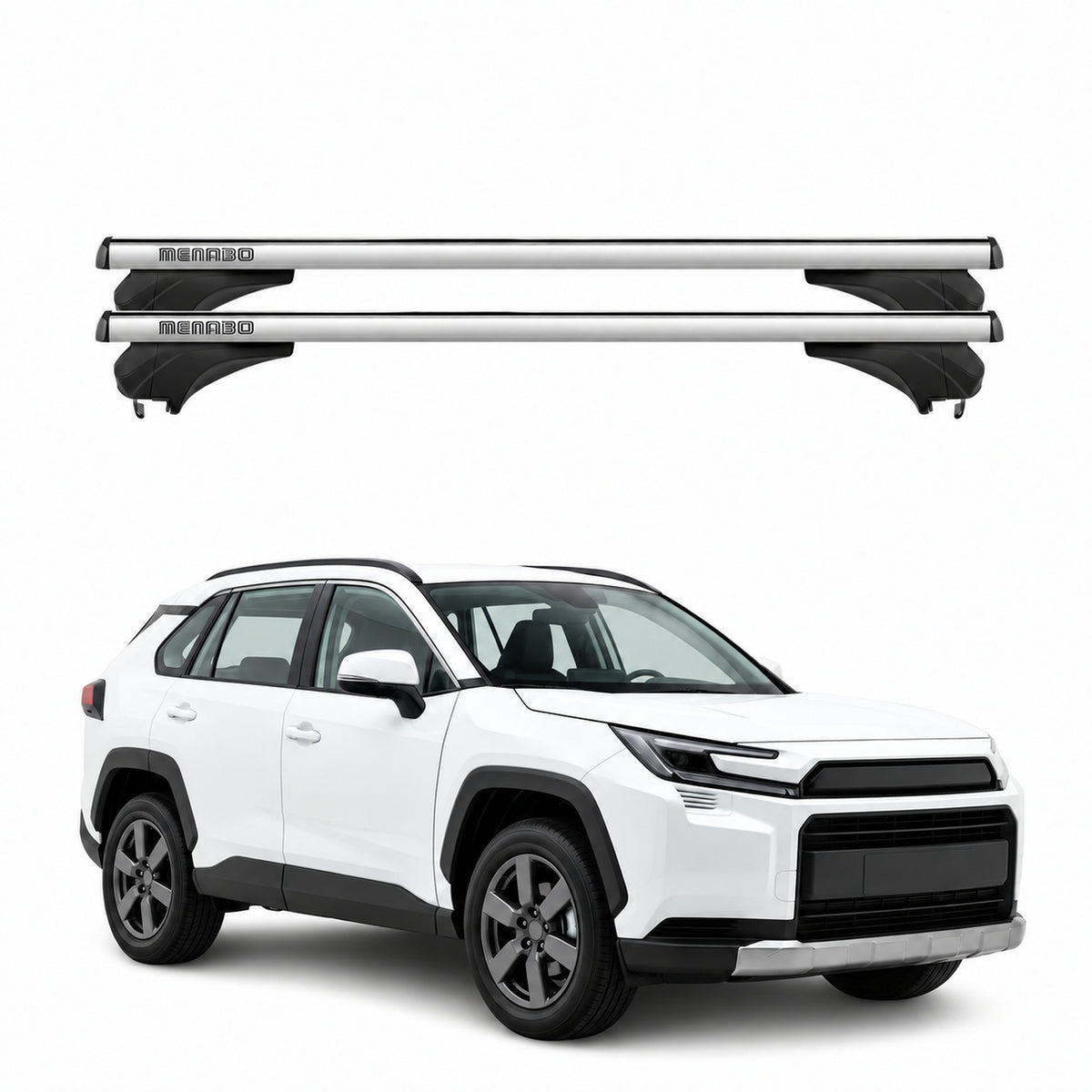 Menabo Dachträger für Toyota RAV 4 VI 2025-2026 Aluminium Silber 2 Stück