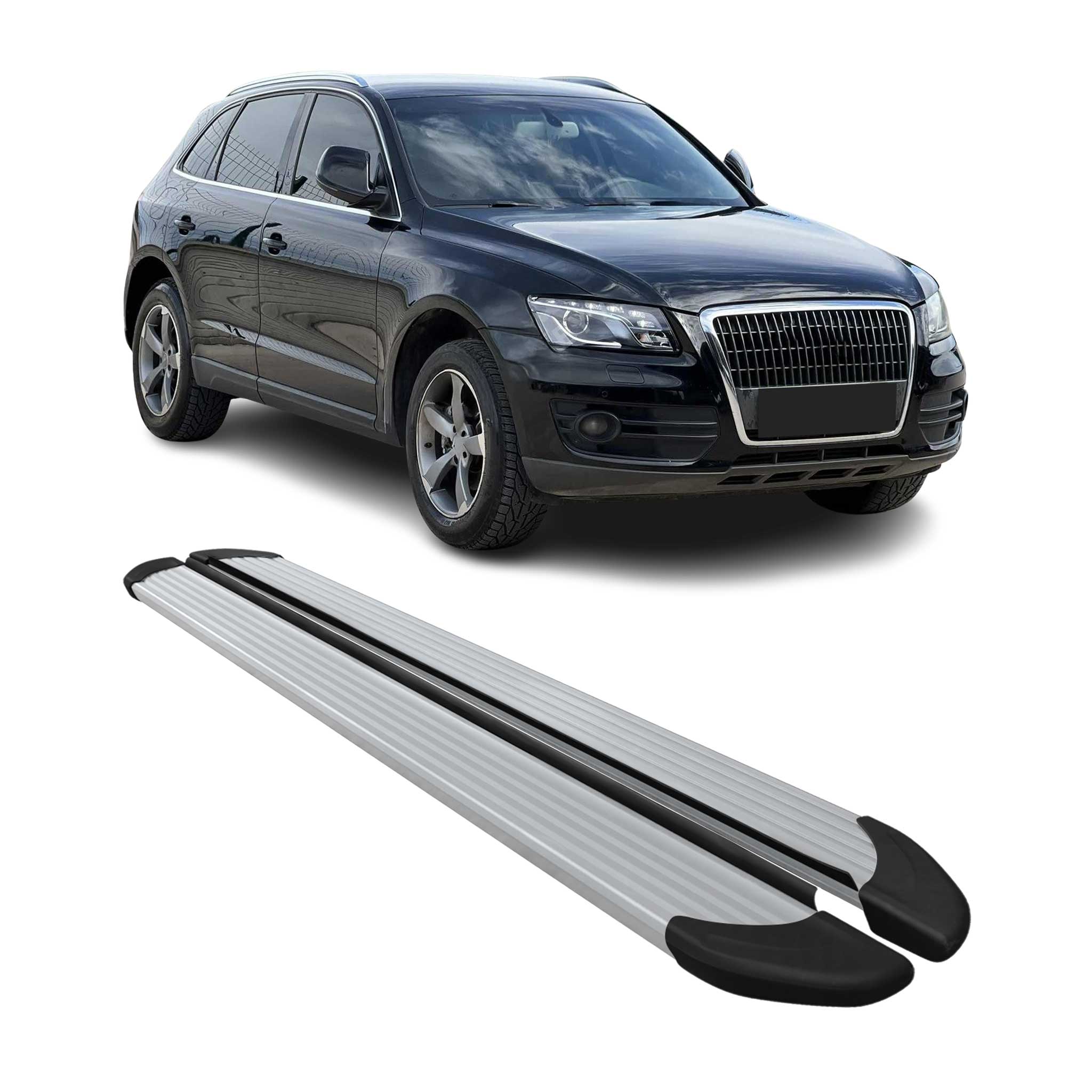 Seitenschweller Trittbretter Schweller für Audi Q5 8RB 2008-2017 Alu Silber