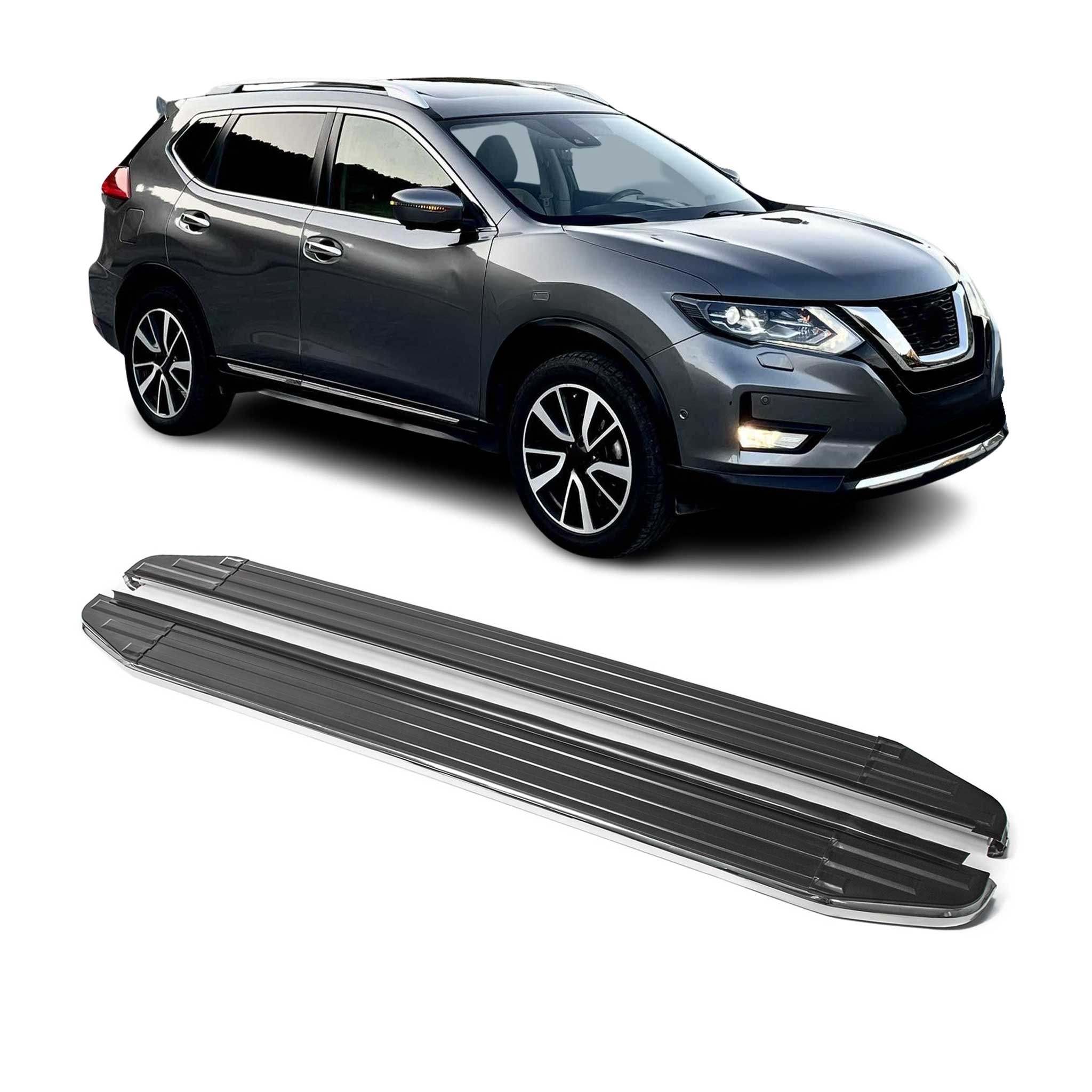 Trittbretter Seitenschweller für Nissan X-Trail 2015-2018 ABE Alu
