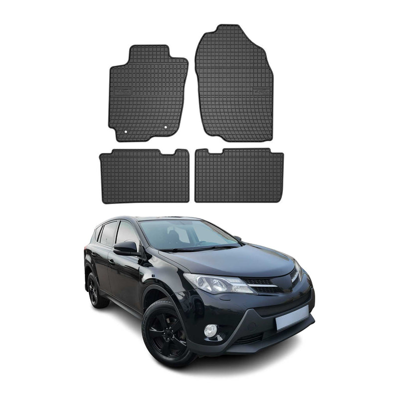 OMAC Gummi Fußmatten für Toyota RAV4 2013-2019 Automatten Gummi Schwarz 4tlg
