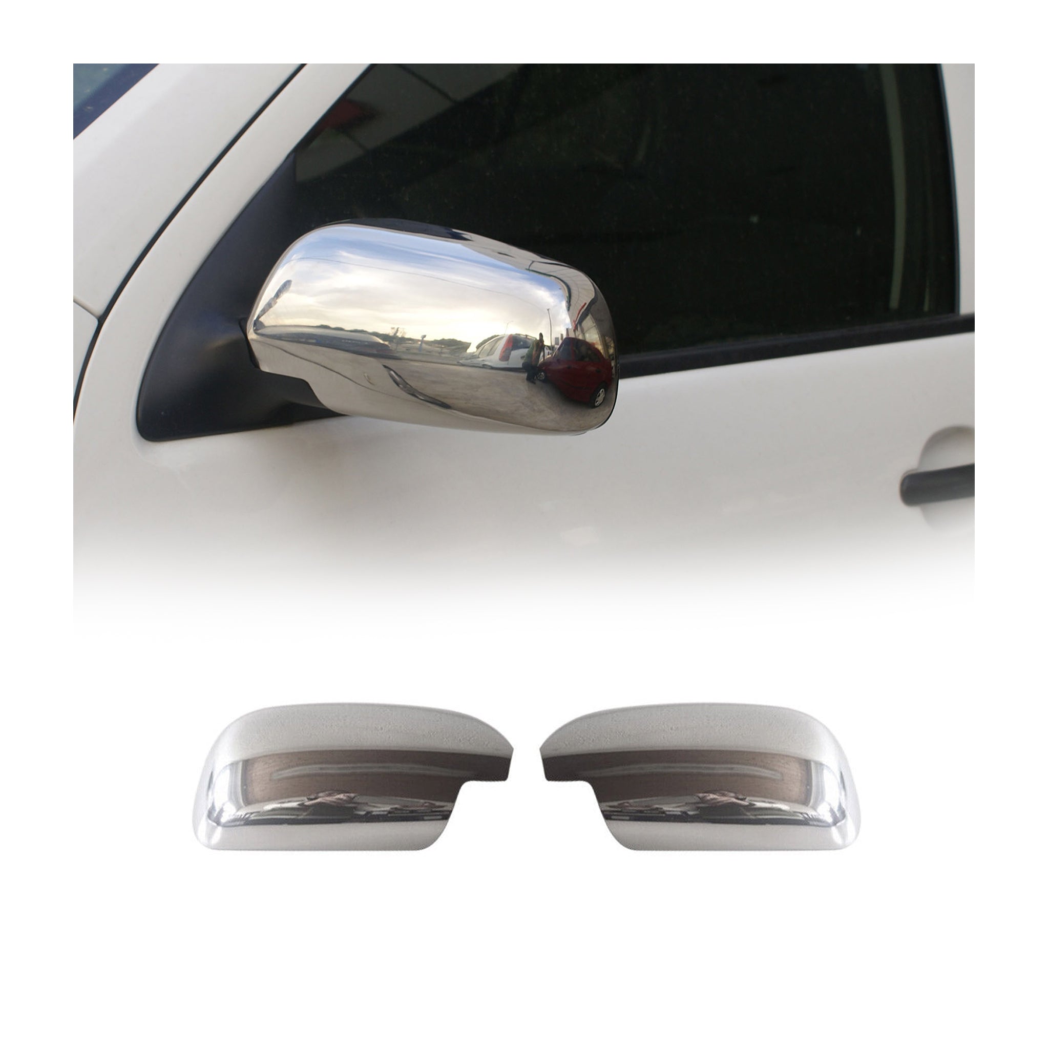 Spiegelkappen Spiegelabdeckung für Skoda Superb 2001-2008 Edelstahl Chrom 2tlg