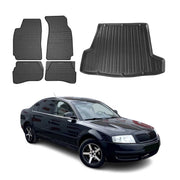 Fußmatten & Kofferraumwanne Set für Skoda Superb Stufenheck 2001-2008 Gummi 5x