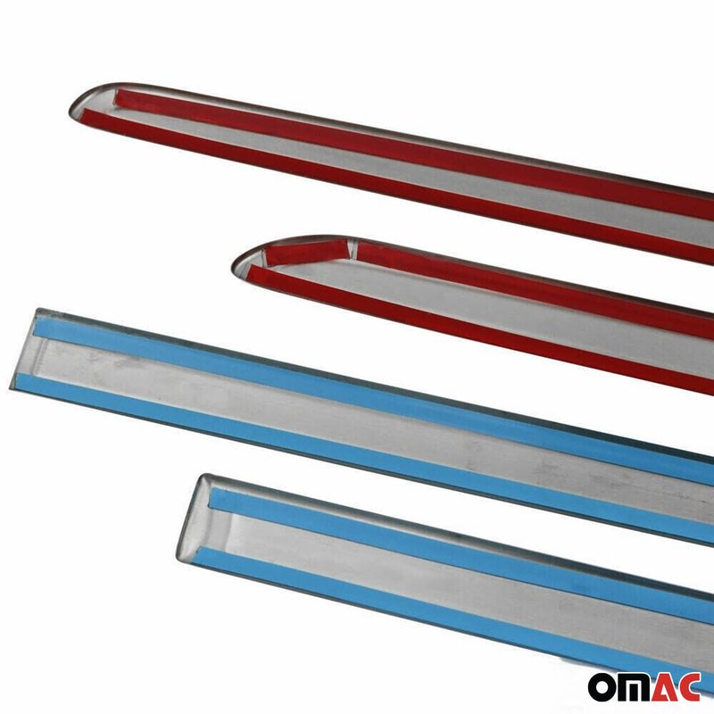 Seitentürleiste Türschutzleiste für VW Touran 2015-2025 Chrom Stahl Dunkel 4x