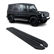 Schweller Trittbretter Schweller für Mercedes G Klasse W463 2007-18 Alu Schwarz