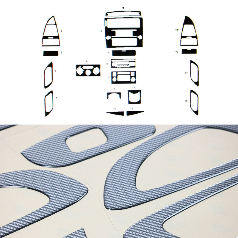 Innenraum Dekor Cockpit für Citroen C4 2004-2010 Carbon Optik 18tlg