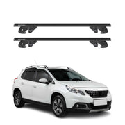 Dachträger Grundtäger für Peugeot 2008 I 2013-2019 Alu 90kg TÜV Schwarz 2tlg