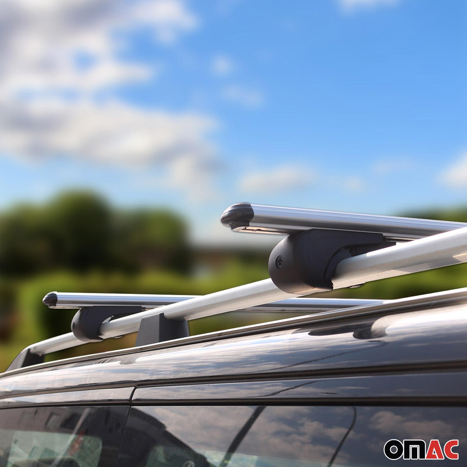 Dachträger Grundträger für Chrysler Voyager 1996-2000 TÜV Aluminium Silber 2tlg