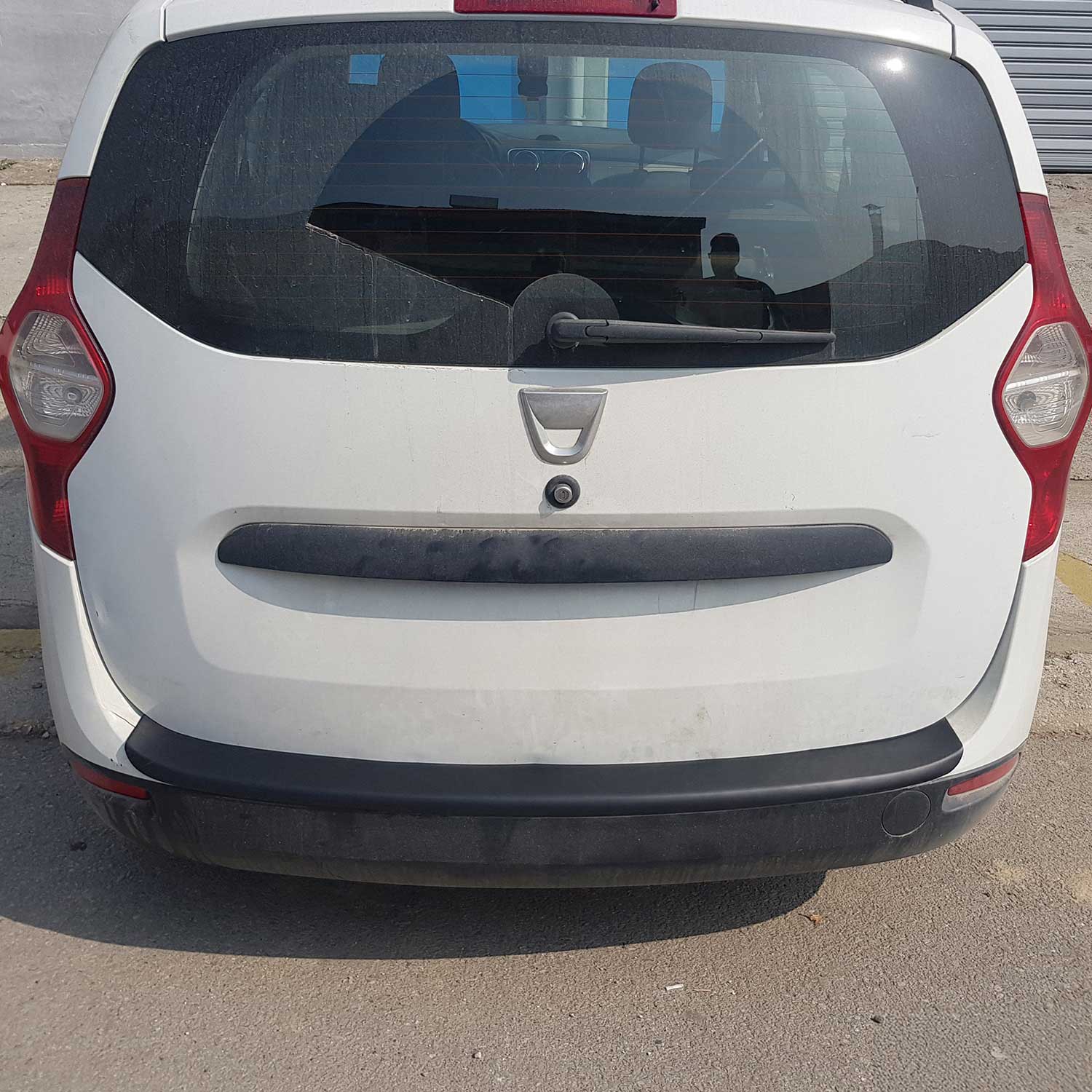 Ladekantenschutz Stoßstangenschutz für Dacia Lodgy 2012-2024 Acryl Schwarz 1tlg