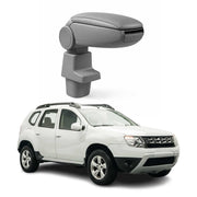 Mittelarmlehne Armlehne Mittelkonsole für Dacia Duster 2010-2017 PU-Leder Grau