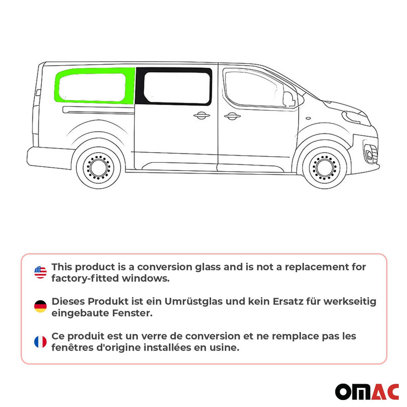 Seitenfenster Auto Fenster für Citroen Jumpy 2017-2025 Schiebetür Rechts L3