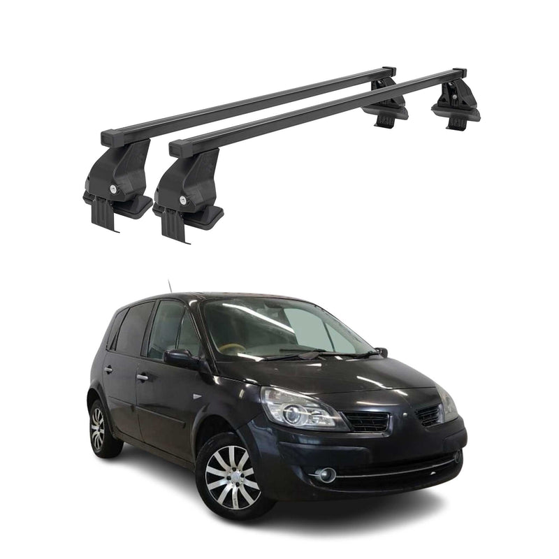 Menabo Dachträger für Renault Scénic III Pre-Facelift 2009-2013 Stahl Schwarz 2x