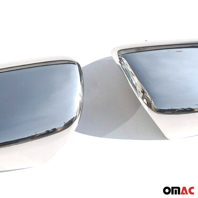 Spiegelkappen Spiegelabdeckung für Toyota Fortuner 2005-2015 Edelstahl Silber