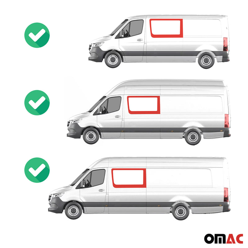 Seitenfenster für Mercedes Sprinter W907 2018-2024 Links Vorne Fenster L2 L3 L4