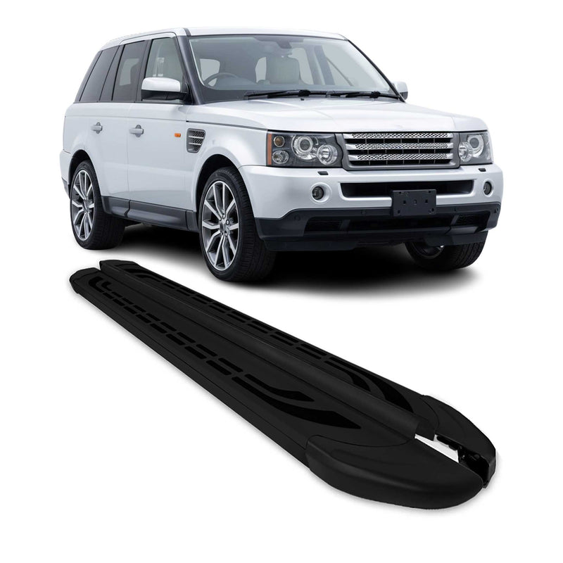 Trittbretter Schweller Seitenbretter für Range Rover Sport 2005-2013 Alu Schwarz