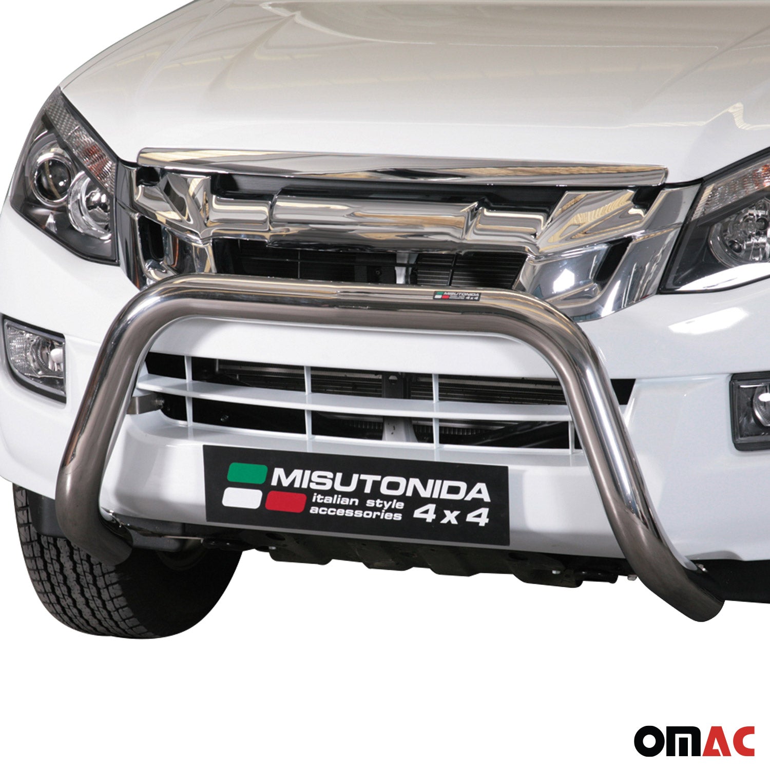 Frontbügel Frontschutzbügel für Isuzu D-Max 2012-2019 ø76mm Stahl Silber Schutz
