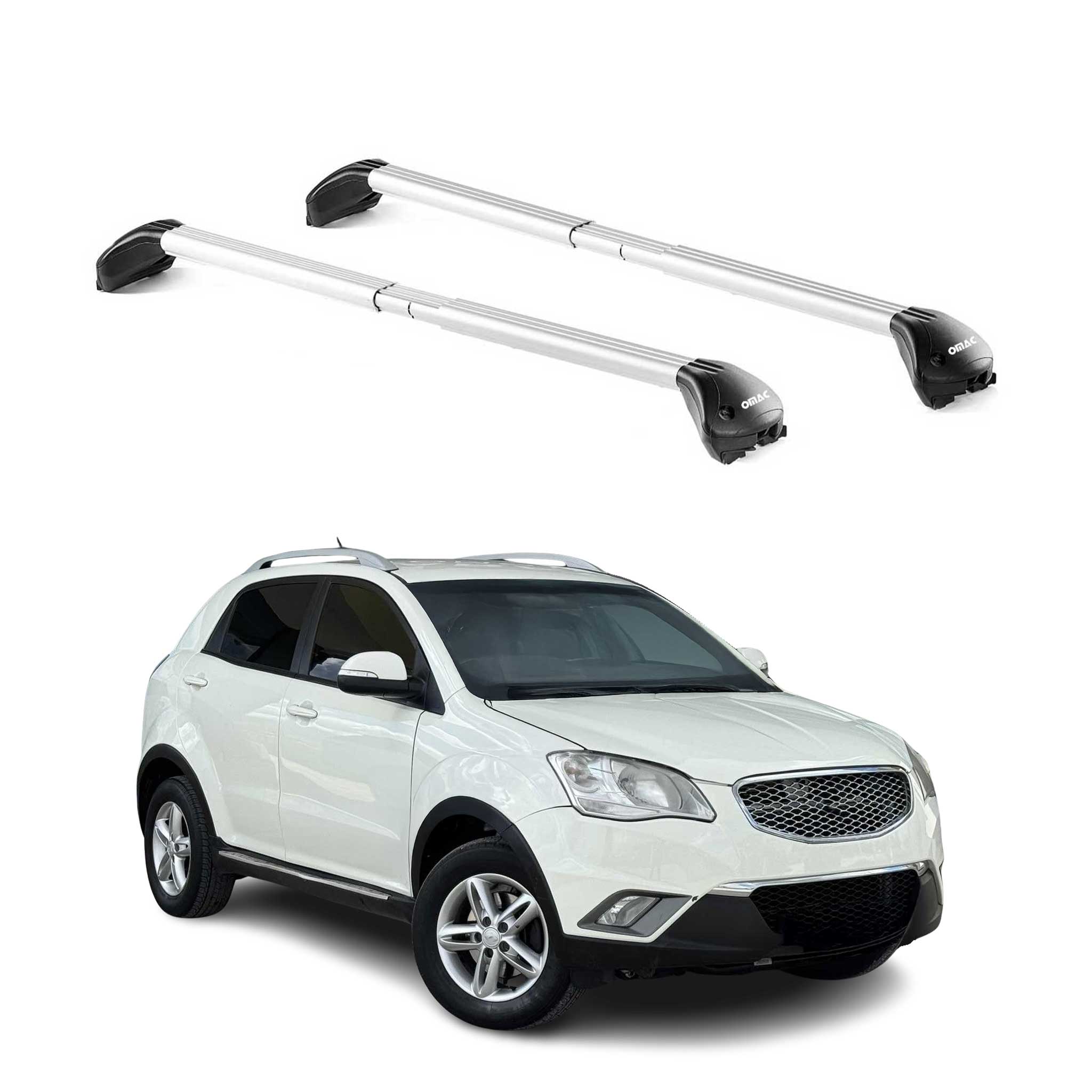 Dachträger Grundtäger für Ssangyong Korando 2010-2019 5 tür 100kg Alu Silber ABE