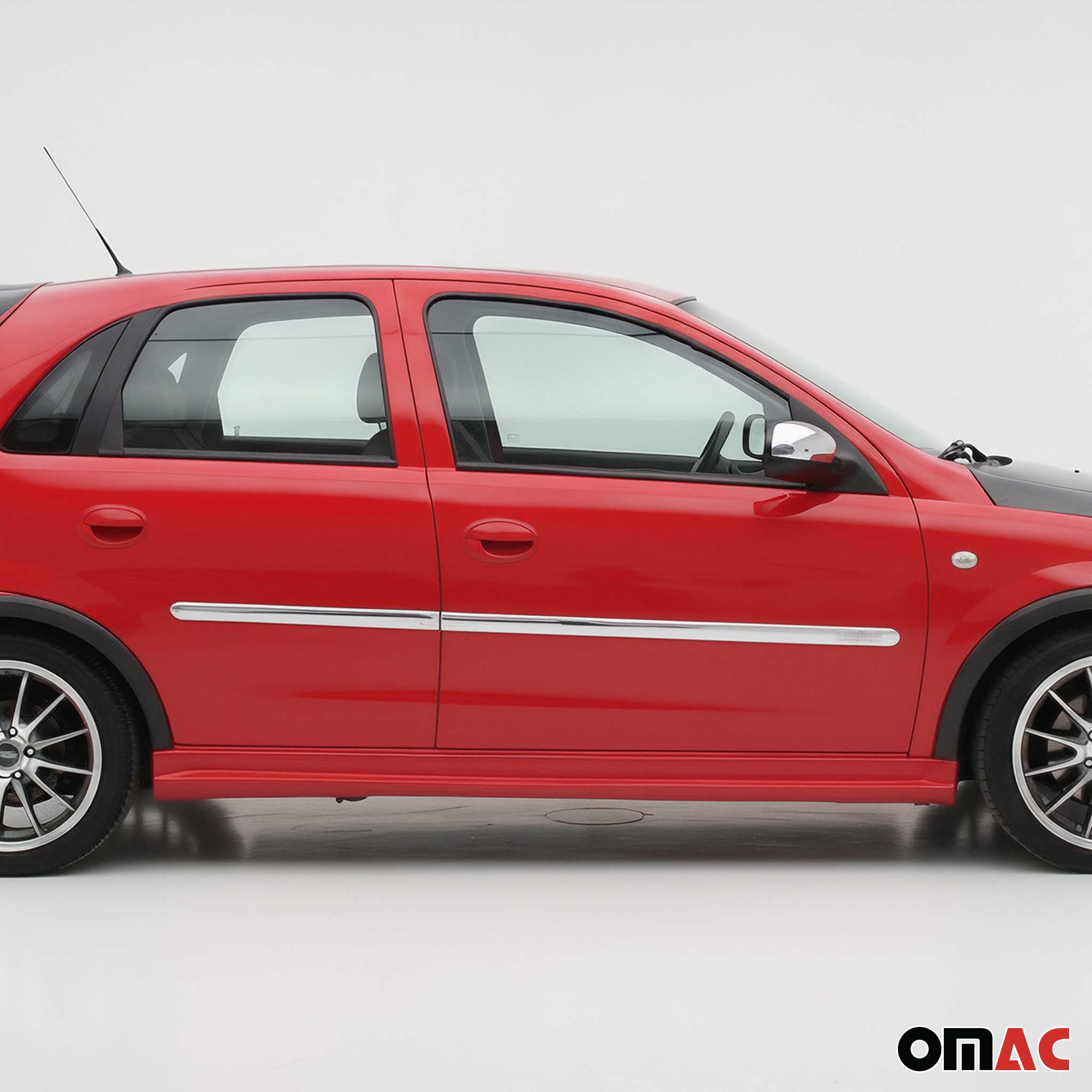 Seitentürleiste Türleisten Türschutzleiste für Opel Corsa C 2000-2006 Chrom 4x