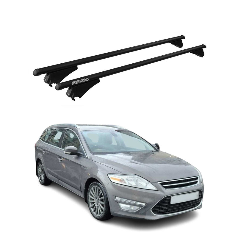 Menabo Grundträger Dachträger für Ford Mondeo mk4 Wagon 2010-14 ABE Alu Schwarz