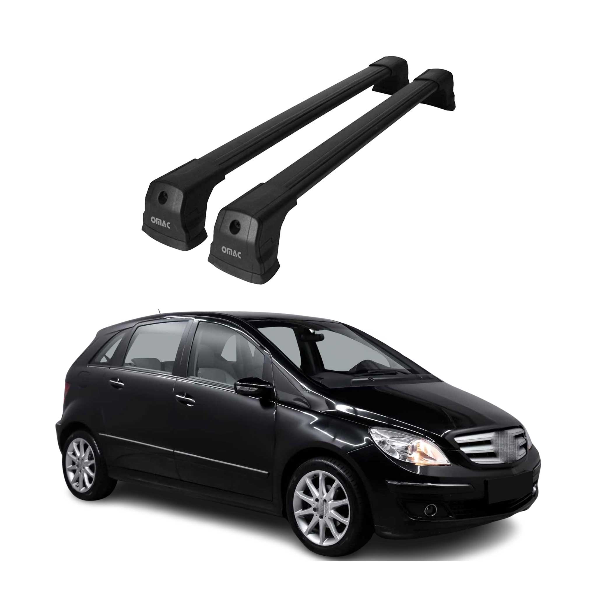 Dachträger Grundtäger für Mercedes B Klasse T245 2005-2011 75kg Alu Schwarz 2x