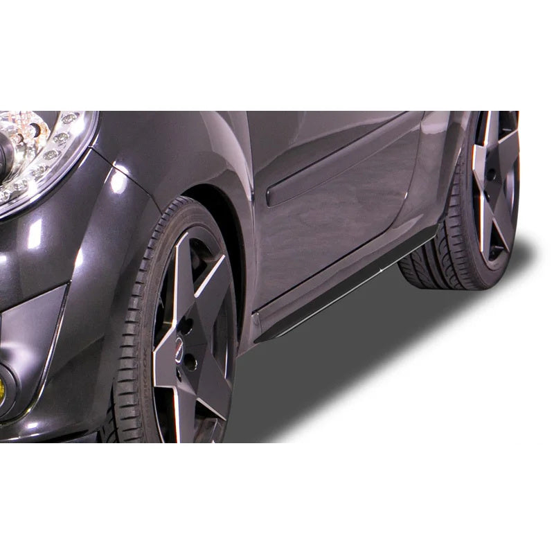RDX Seitenschweller für Renault Twingo II 2007-2014 Slim ABS Schwarz 2er-Set TÜV