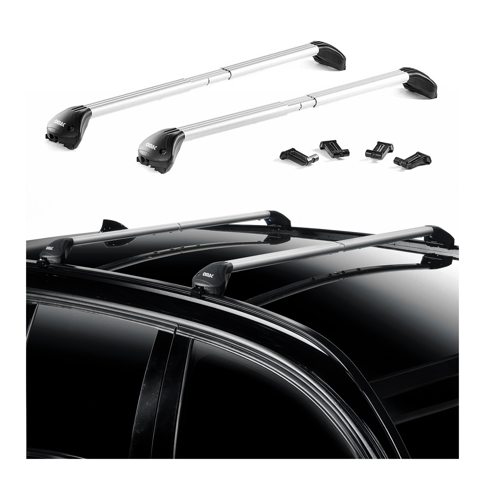 Dachträger Grundtäger für VW T-Roc 2017-2025 100kg Aluminium Silber 2x ABE