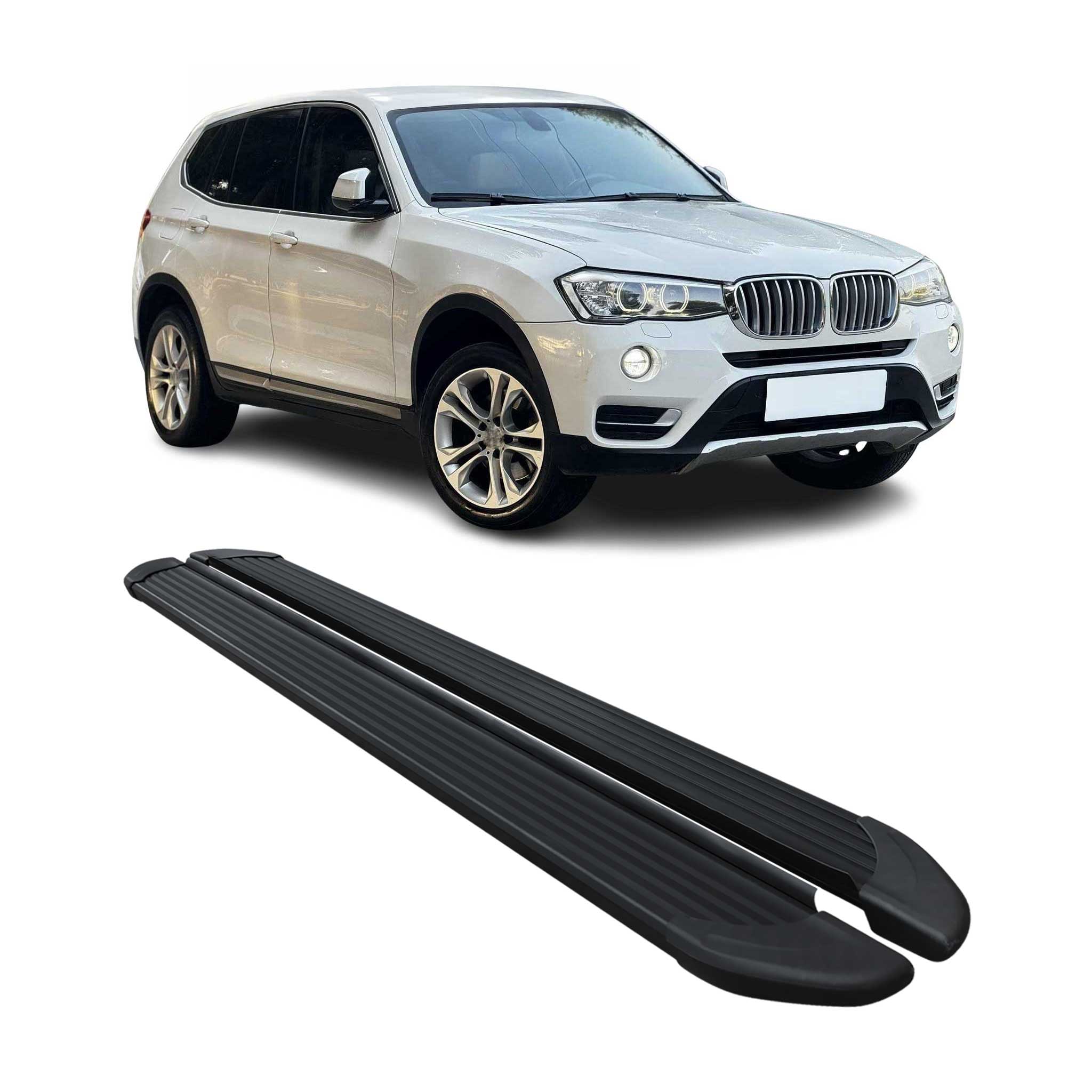 Seitenschweller Trittbretter Schweller für BMW X3 F25 2010-2017 Alu Schwarz