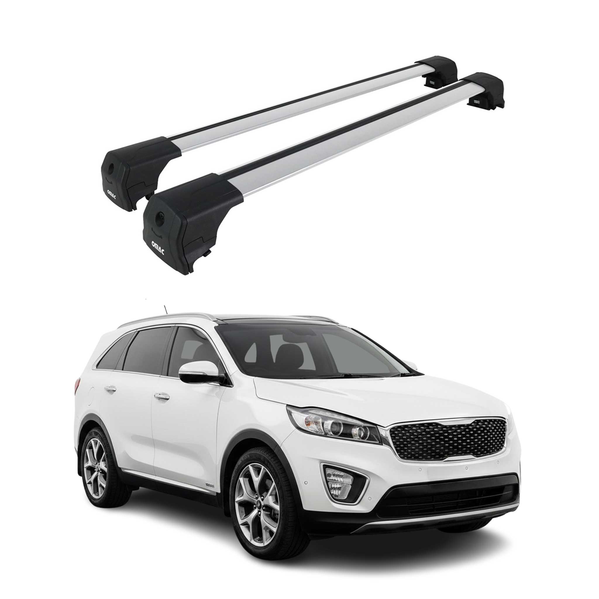 Dachträger Grundtäger für Kia Sorento UM 2014-2020 75kg Alu Silber 2x