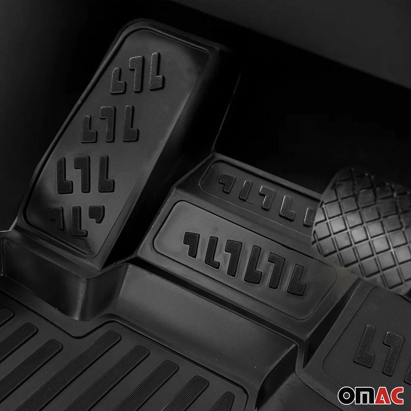 Fußmatten 3D Gummimatten für Ford Focus Stufenheck 2018-2021 TPE Schwarz 4x